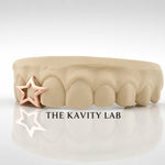 Custom 3pcs with 3D Star Design Grillz: 925 Sterling Silver (Free Mold Kit)