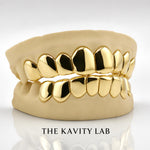 Custom Plain Solid with Permanent Cuts Grillz: 925 Sterling Silver (Free Mold Kit)