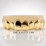 Custom 8pcs Solid Classic with Perm Cuts Grillz: 925 Sterling Silver (Free Mold Kit)