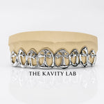 Custom Open Face x 3D Cross Grillz: 925 Sterling Silver (Free Mold Kit)