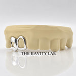 Custom 2pcs Open Star x Open Face Grillz: 925 Sterling Silver (Free Mold Kit)