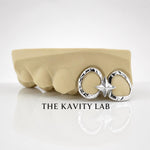 Custom 2pcs Open Face x Star Grillz: 925 Sterling Silver (Free Mold Kit)
