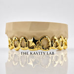 Custom 8pcs Intricate Baroque Royal Design Grillz: 925 Sterling Silver (Free Mold Kit)