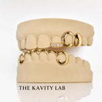 Custom 3on6 Moissanite Tip and Bar Grillz: 925 Sterling Silver (Free Mold Kit)