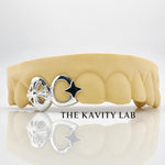 Custom 2pcs Cross with Star Grillz: 925 Sterling Silver (Free Mold Kit)
