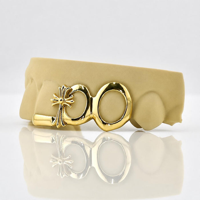 Custom 3pcs Open Face and Cross Grillz : 925 Sterling Silver (Free Mold Kit)