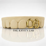 Custom 2pcs Open Face with Cross Grillz: 925 Sterling Silver (Free Mold Kit)