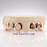 Custom 8pcs Smiley Flower Enamel Grillz: 925 Sterling Silver (Free Mold Kit)