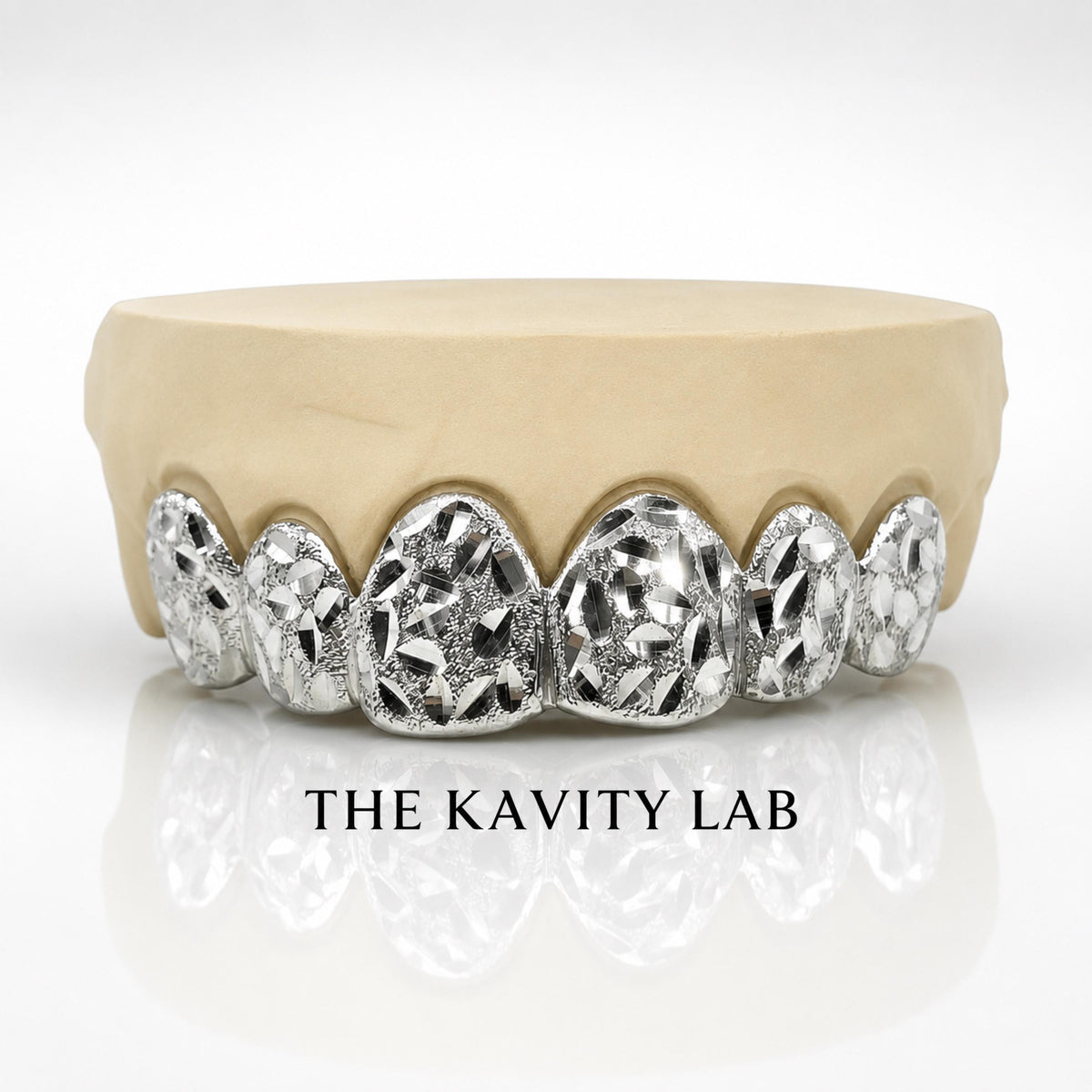 Custom 6pcs Mirror Cuts x Dust Grillz: 925 Sterling Silver (Free Mold Kit)