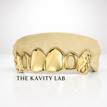 Custom 6pc Open Face x Diamond Cuts on Fangs: 925 Sterling Silver (Free Mold Kit)