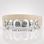 Custom 6pcs Initial Letter Grillz: 925 Sterling Silver (Free Mold Kit)