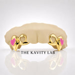 Custom 4pcs Open Hearts Style Grillz: 925 Sterling Silver (Free Mold Kit)