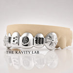 Custom 6pcs Initial Letter Grillz: 925 Sterling Silver (Free Mold Kit)