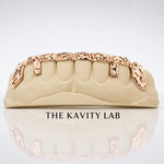 Custom 8pcs Gap Cover with Diamond Cuts Grillz: 925 Sterling Silver (Free Mold Kit)