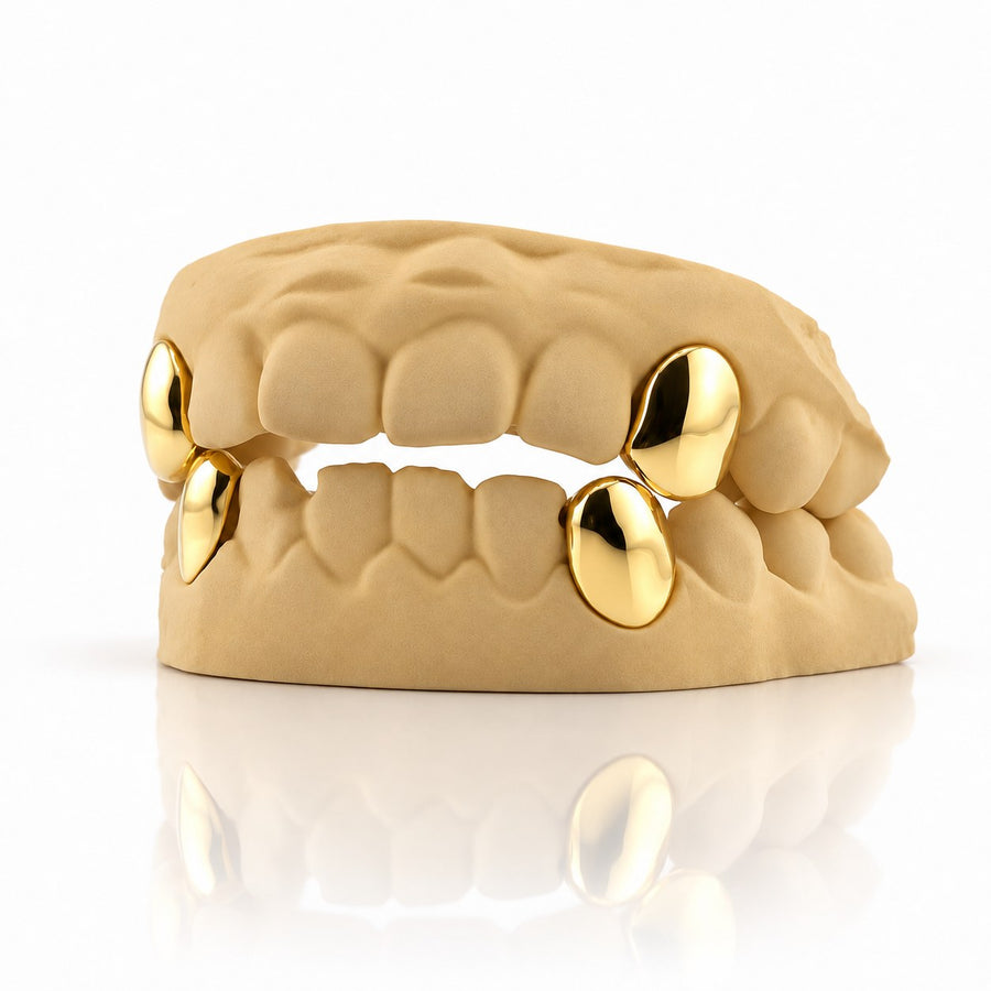Custom 2pcs Solid Fangs: 925 Sterling Silver (Free Mold Kit)