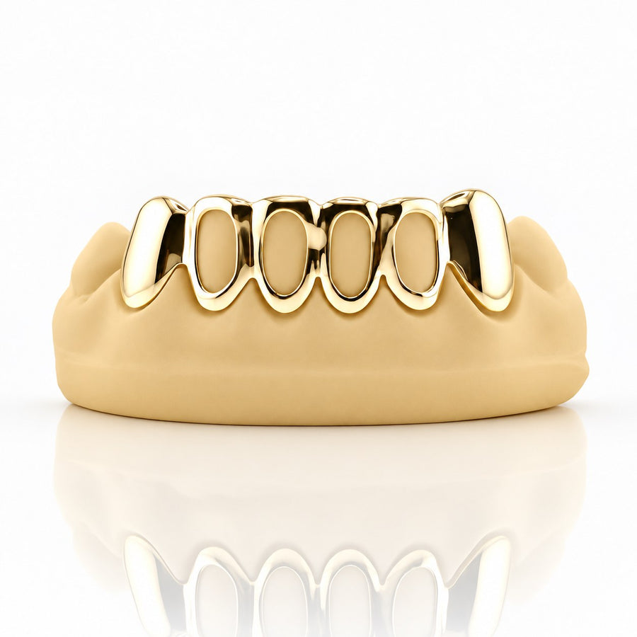 Custom 6pcs Open Face Grillz: 925 Sterling Silver (Free Mold Kit)