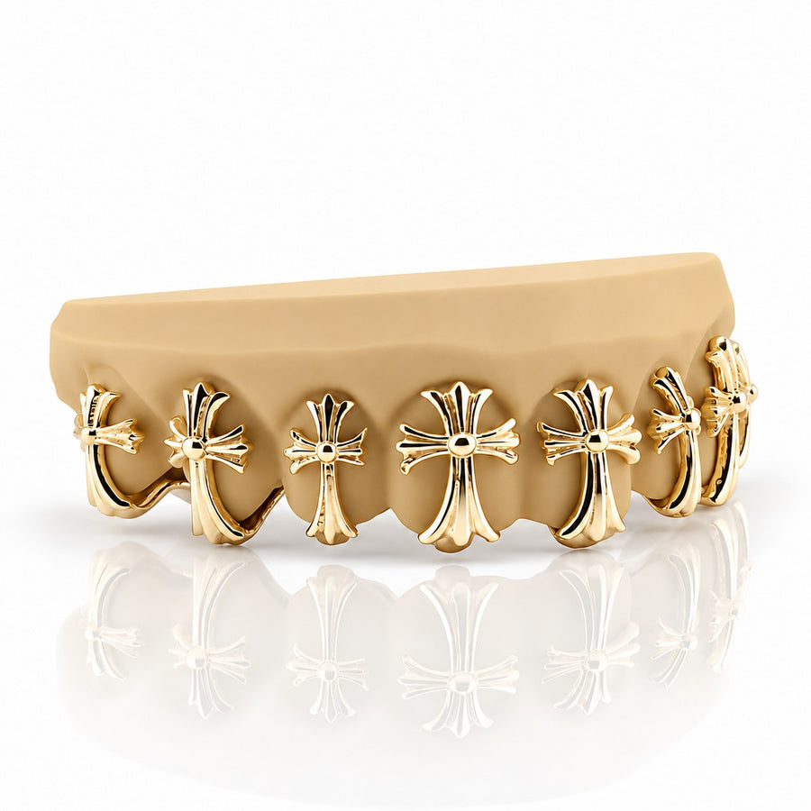 Custom 8pcs Faith Over Flash Grillz: 925 Sterling Silver (Free Mold Kit)
