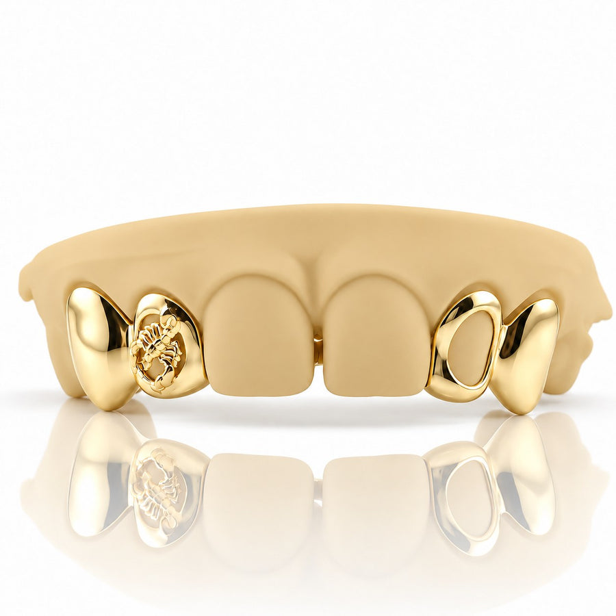 Custom 4pcs Scorpion Bite Grillz: 925 Sterling Silver (Free Mold Kit)