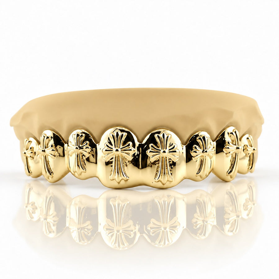 Custom 8pcs 3D Cross Grillz: 925 Sterling Silver (Free Mold Kit)